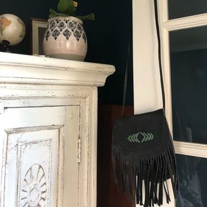 Small Fringe Leather Bag